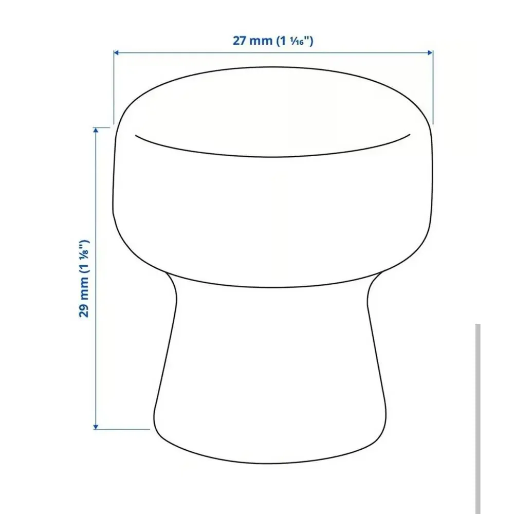 IKEA Lot of 6 ODLINGSGRANS ODLINGSGRÄNS Knob White 1 1/16